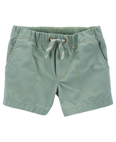 Carter's Babies' Toddler Pull On Canvas Shorts In Green