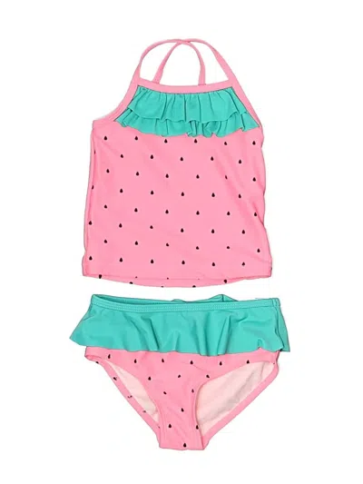 Pre-owned Carter's Babies' Two Piece Swimsuit In Pink