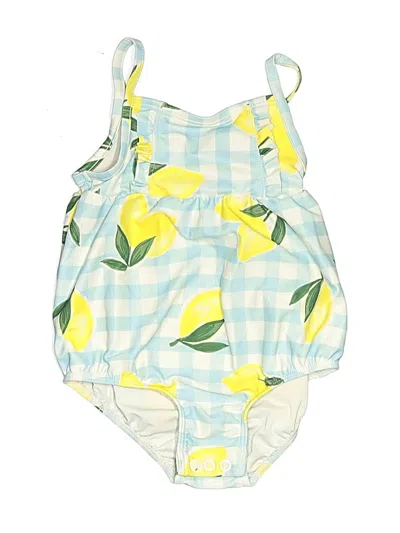 Pre-owned Carter's Kids' Two Piece Swimsuit In Yellow