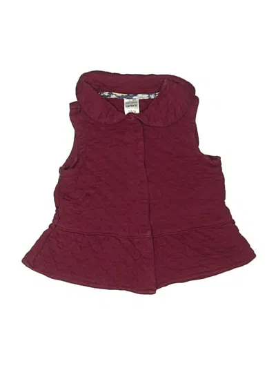 Pre-owned Carter's Kids' Vest In Burgundy