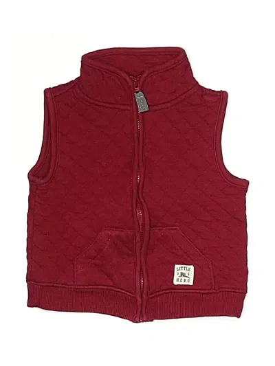 Pre-owned Carter's Kids' Vest In Burgundy