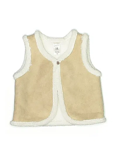 Pre-owned Carter's Kids' Vest In Ivory