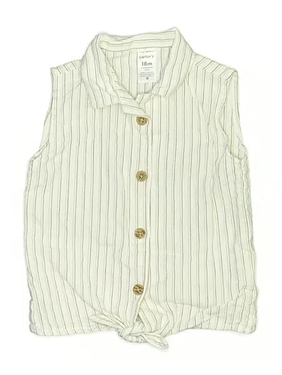 Pre-owned Carter's Kids' Vest In Ivory