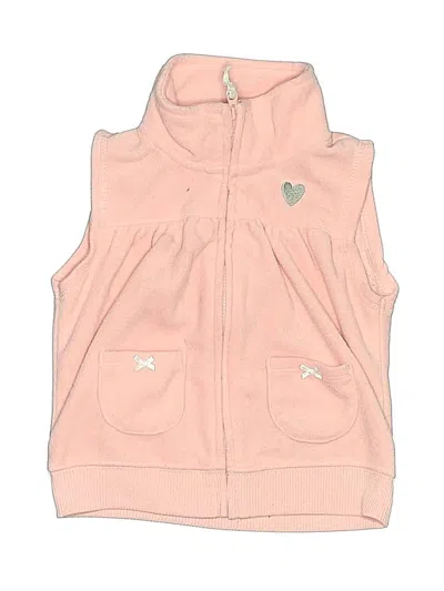 Pre-owned Carter's Kids' Vest In Pink