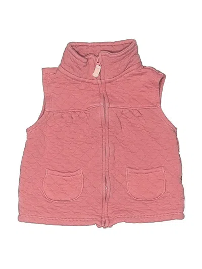 Pre-owned Carter's Kids' Vest In Pink