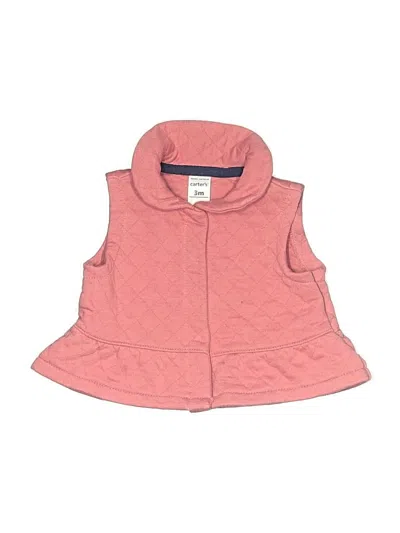 Pre-owned Carter's Babies' Vest In Pink