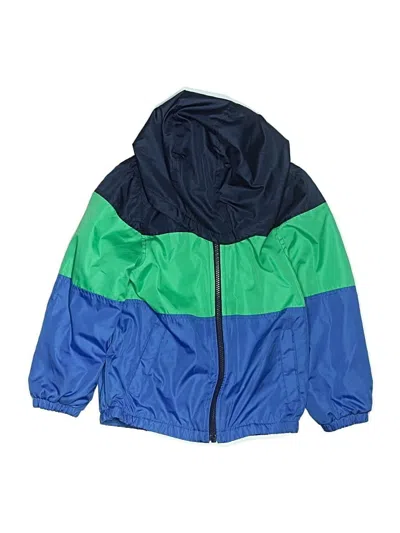 Pre-owned Carter's Kids' Windbreaker Jacket In Blue
