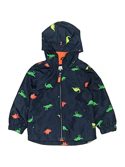 Pre-owned Carter's Kids' Windbreaker Jacket In Blue