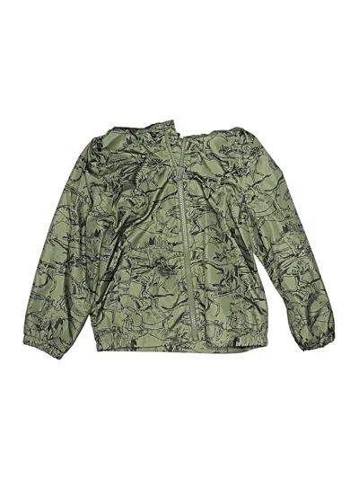 Pre-owned Carter's Kids' Windbreaker Jacket In Green