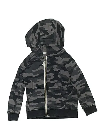 Pre-owned Carter's Kids' Zip Up Hoodie In Black