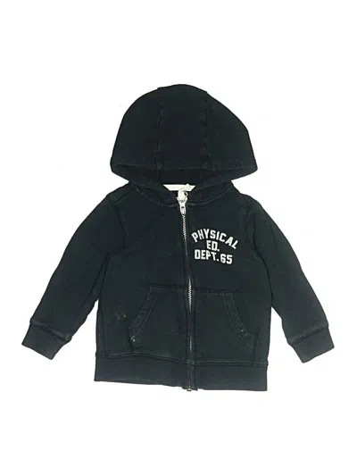 Pre-owned Carter's Kids' Zip Up Hoodie In Black