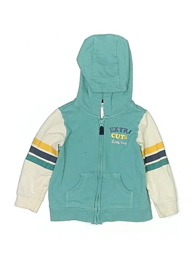 Pre-owned Carter's Kids' Zip Up Hoodie In Blue