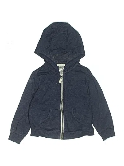 Pre-owned Carter's Kids' Zip Up Hoodie In Blue