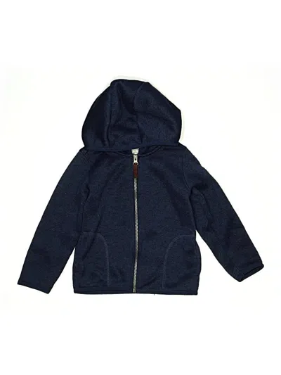 Pre-owned Carter's Kids' Zip Up Hoodie In Blue