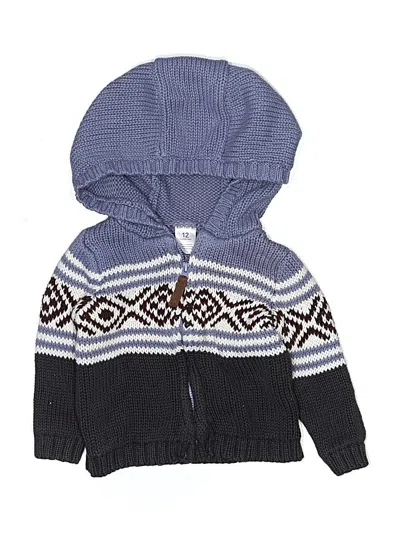 Pre-owned Carter's Babies' Zip Up Hoodie In Blue