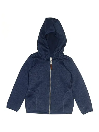 Pre-owned Carter's Kids' Zip Up Hoodie In Blue