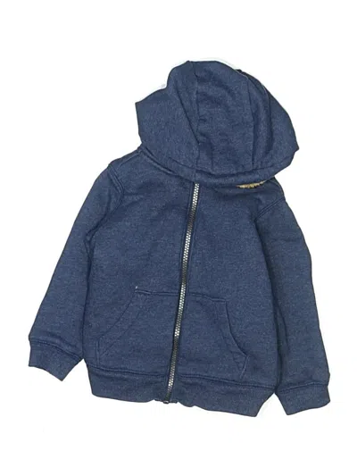 Pre-owned Carter's Kids' Zip Up Hoodie In Blue