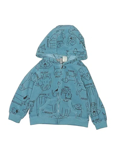 Pre-owned Carter's Kids' Zip Up Hoodie In Blue