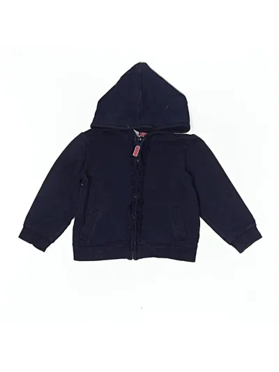 Pre-owned Carter's Kids' Zip Up Hoodie In Blue