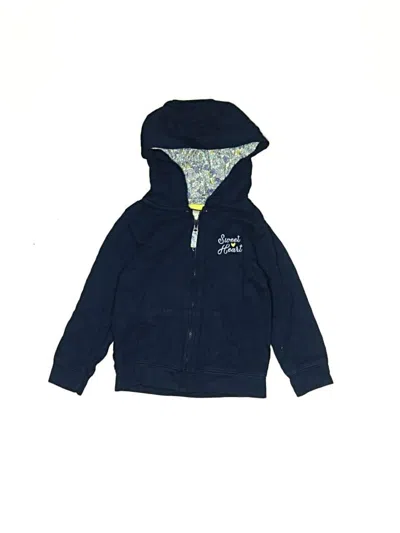 Pre-owned Carter's Kids' Zip Up Hoodie In Blue
