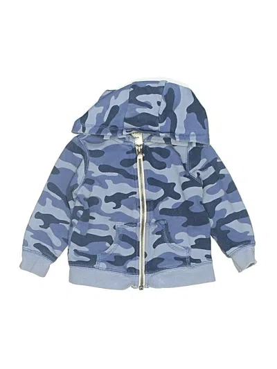 Pre-owned Carter's Kids' Zip Up Hoodie In Blue
