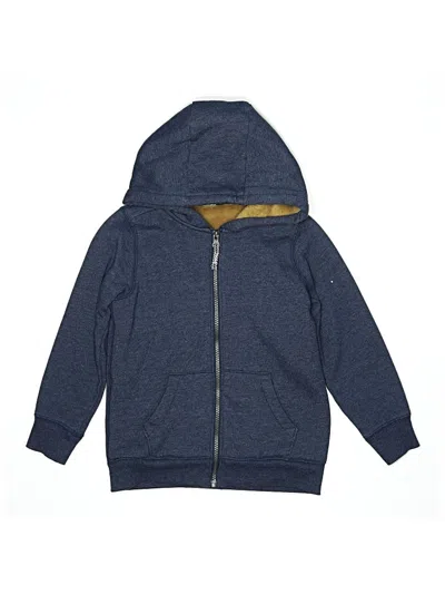 Pre-owned Carter's Kids' Zip Up Hoodie In Blue