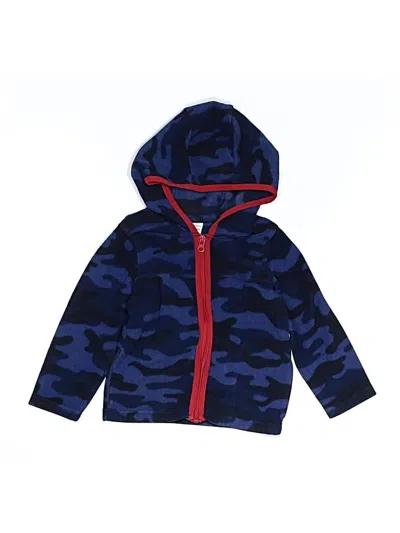 Pre-owned Carter's Kids' Zip Up Hoodie In Blue