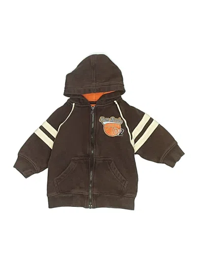 Pre-owned Carter's Babies' Zip Up Hoodie In Brown