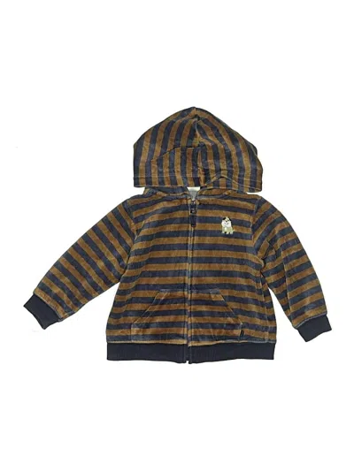 Pre-owned Carter's Babies' Zip Up Hoodie In Brown
