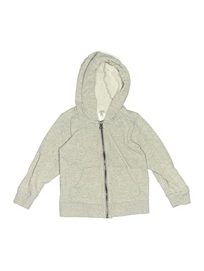 Pre-owned Carter's Kids' Zip Up Hoodie In Gray