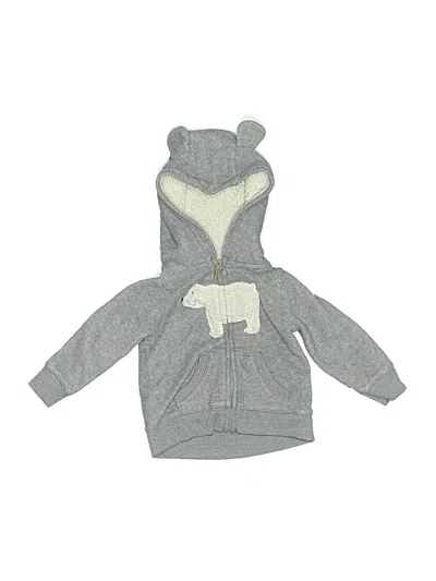 Pre-owned Carter's Babies' Zip Up Hoodie In Gray