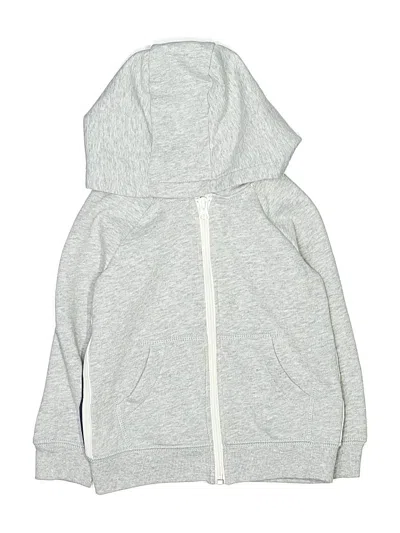 Pre-owned Carter's Kids' Zip Up Hoodie In Gray