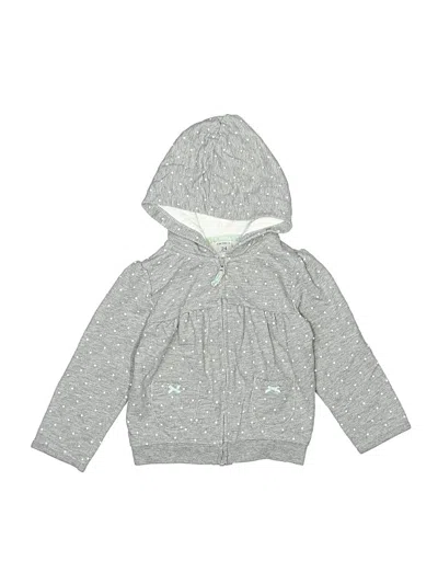 Pre-owned Carter's Kids' Zip Up Hoodie In Gray