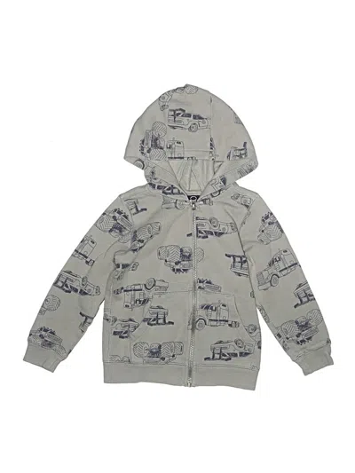 Pre-owned Carter's Kids' Zip Up Hoodie In Gray