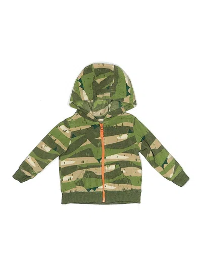 Pre-owned Carter's Babies' Zip Up Hoodie In Green