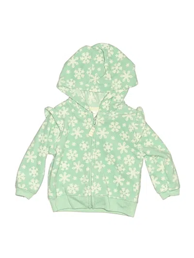 Pre-owned Carter's Babies' Zip Up Hoodie In Green