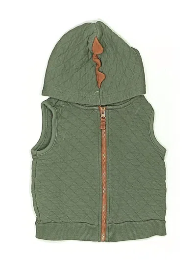 Pre-owned Carter's Kids' Zip Up Hoodie In Green