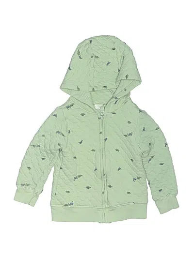 Pre-owned Carter's Kids' Zip Up Hoodie In Green