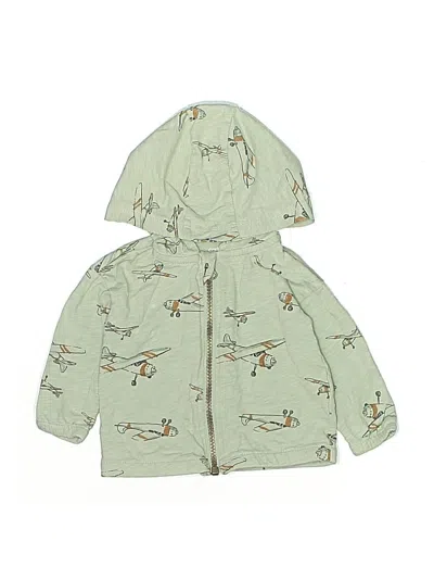 Pre-owned Carter's Babies' Zip Up Hoodie In Green