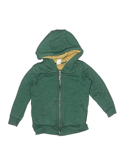 Pre-owned Carter's Kids' Zip Up Hoodie In Green