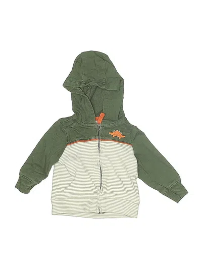 Pre-owned Carter's Babies' Zip Up Hoodie In Green