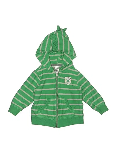 Pre-owned Carter's Babies' Zip Up Hoodie In Green