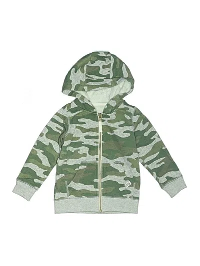 Pre-owned Carter's Kids' Zip Up Hoodie In Green