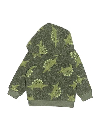 Pre-owned Carter's Kids' Zip Up Hoodie In Green
