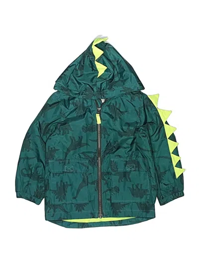 Pre-owned Carter's Kids' Zip Up Hoodie In Green