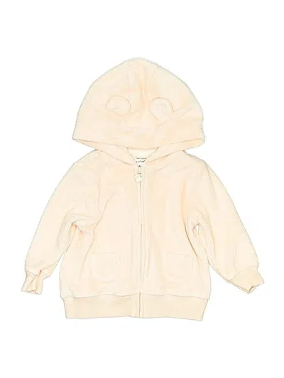 Pre-owned Carter's Babies' Zip Up Hoodie In Ivory