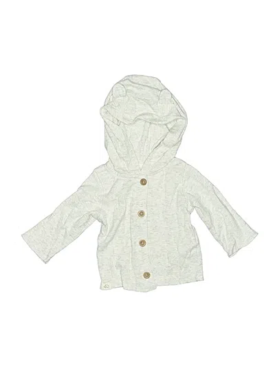 Pre-owned Carter's Babies' Zip Up Hoodie In Ivory