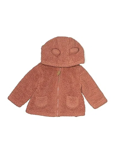 Pre-owned Carter's Babies' Zip Up Hoodie In Orange