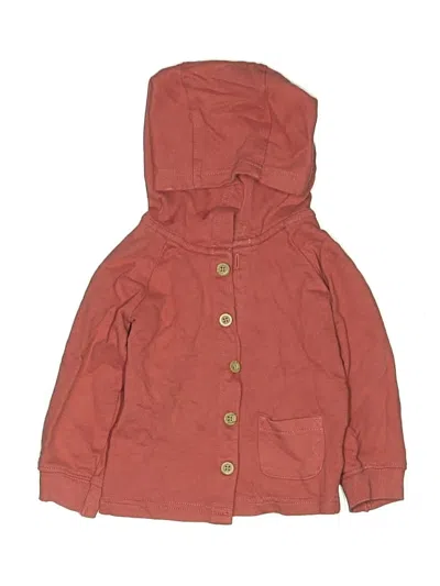 Pre-owned Carter's Kids' Zip Up Hoodie In Orange