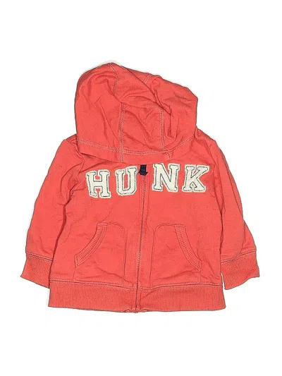 Pre-owned Carter's Babies' Zip Up Hoodie In Orange